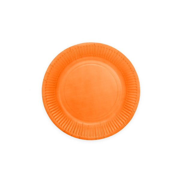 Papptallrikar - Orange - 18 cm - 8-pack