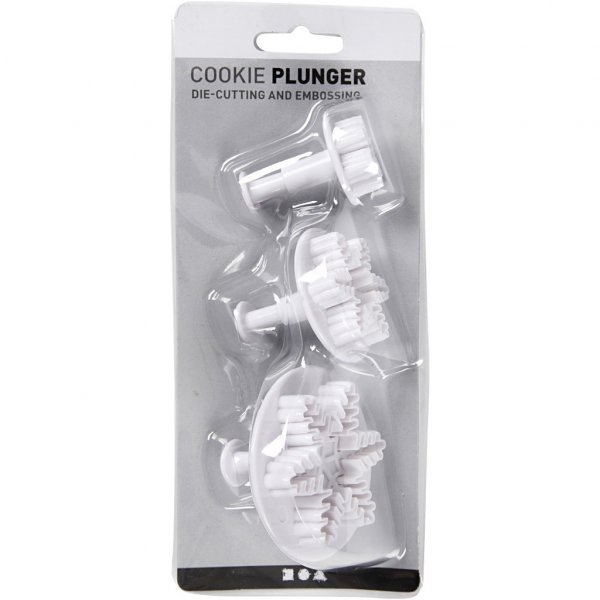 Utstickare med prgel - 3-pack - Snflingor