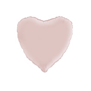 Folieballong - Hj�rta - Satin Pastellrosa - 46 cm