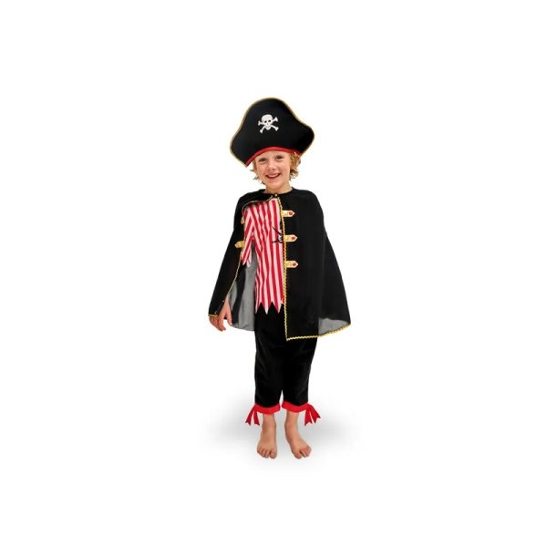 Piratdr�kt med mantel - Maskeraddr�kt - 116�128 cm (5�8 �r)