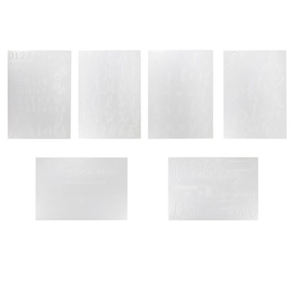 Stencil - Bokstver & Siffror - A touch of pampas