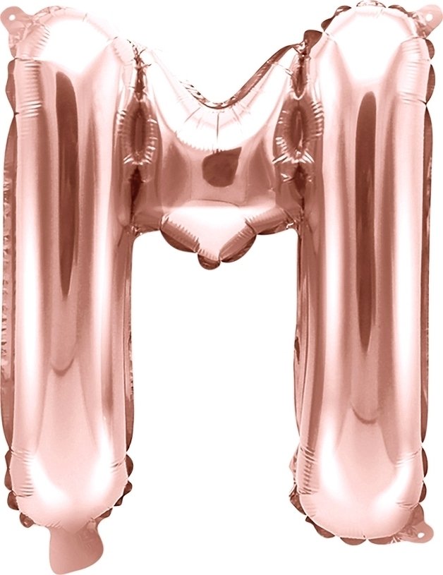 Bokstavsballonger – Roséguld – 35 cm – Bokstav: M – Bokstavsballonger, Ballonger