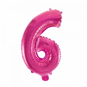 Folieballong - Siffra 6 Rosa - 41 cm