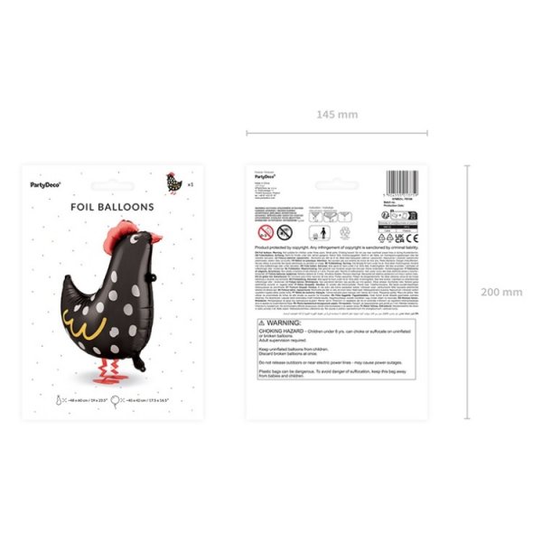 Airwalker Folieballong H�na svart