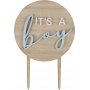 Cake Topper - Tr� - It\\\'s a boy