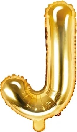 Bokstavsballonger – Guld – 35 cm – Bokstav: J – Bokstavsballonger, Ballonger