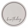 Papptallrikar - Birthday - Svart/Nude - 8-pack