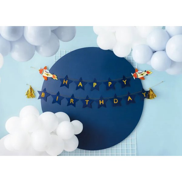 Banner - Happy Birthday - Flygplan Banner - Happy Birthday - Flygplan