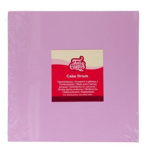 T�rtbricka Tjock - Lila pastell - Fyrkantig - 25 x 25 cm - FunCakes