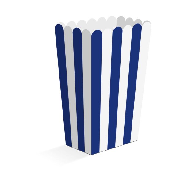 Snackaskar - Marinbl� - 6,3�4,4�13,5 cm - 8-pack