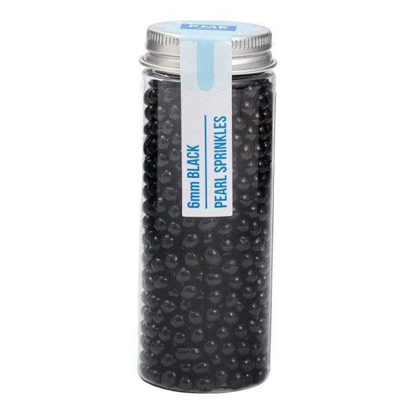 Sockerpärlor - Svart - 6 mm - PME - 60 g Sockerpärlor - Svart - 6 mm - PME - 60 g