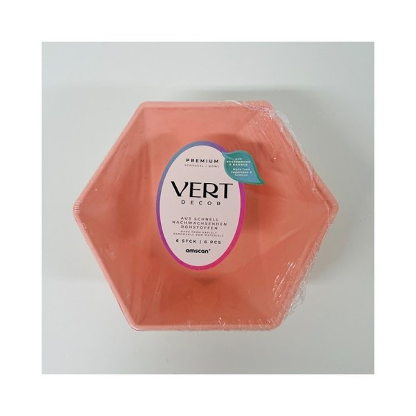 Sk�lar aprikos Hexagon, Vert Decor