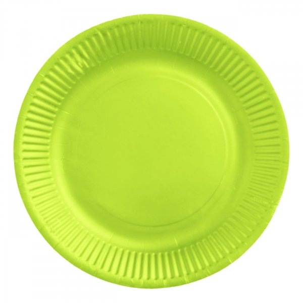 Papptallrikar Limegr�na 18 cm - 8-pack