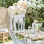 Ballongbge med streamers - Eucalyptus/Sage grn