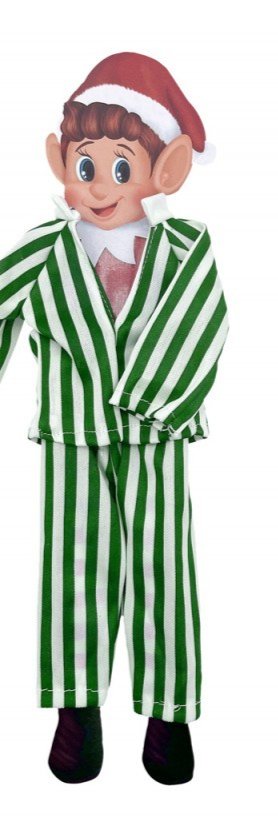 Nissetillbehör - Elf on the Shelf - Pyjamas - Grön/Vit - Nissar & Nissor, Nissehyss, Julartiklar