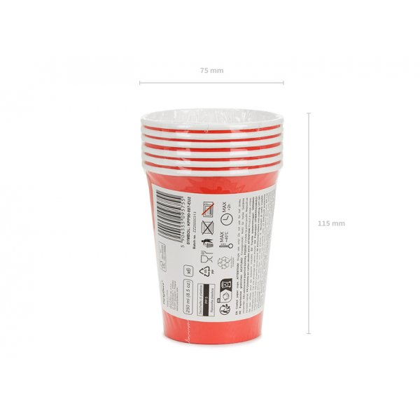 Pappersmugg - R�d - 250ml