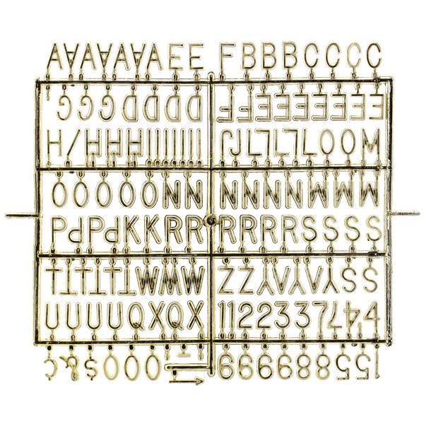 Bokstavstavla - Hjrta - Vit/Guld