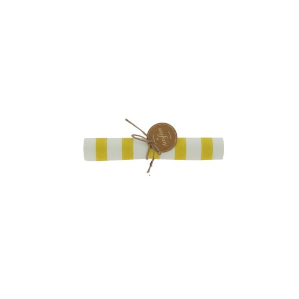Bordsl�pare i tyg - Gul - 28 cm x 3 m