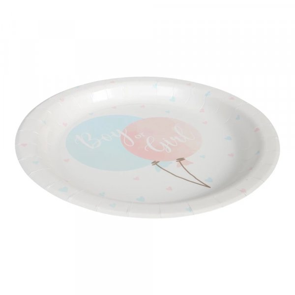 Papptallrikar - Gender Reveal - 8-pack - 23 cm