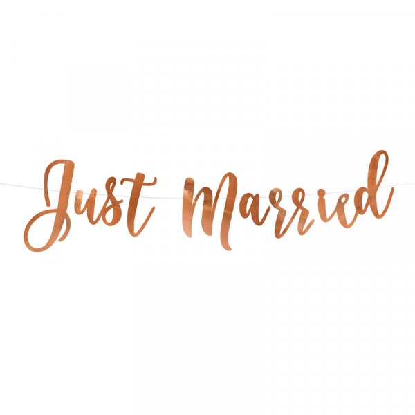 Backdrop - Just Married - Rosguld