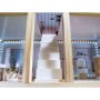 Docksk�p i MDF med LED-belysning 78 cm Vit inklusive 16 m�bler - Byggsats