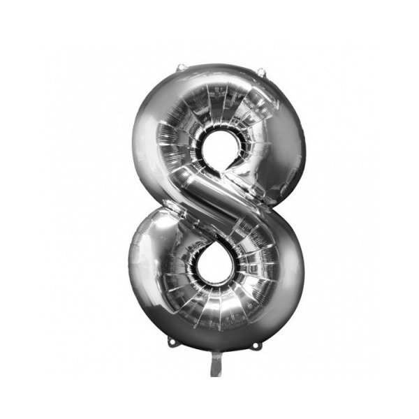 Sifferballonger Silver, 86 cm