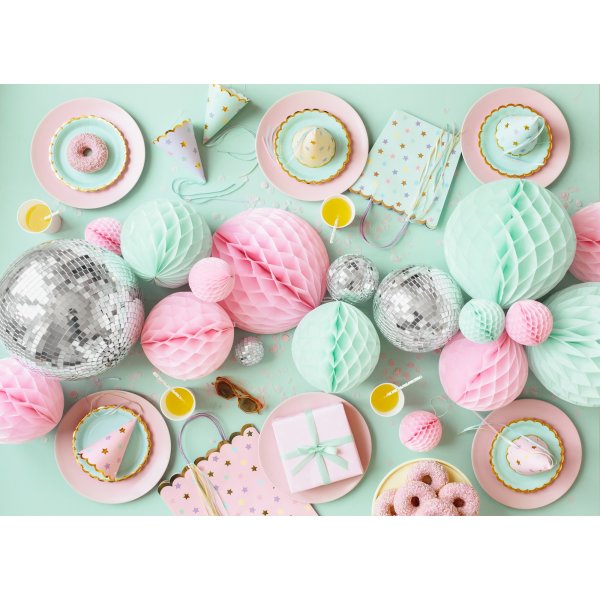 Desserttallrikar - Rosa - guldkant - 6-pack Desserttallrikar - Rosa - guldkant - 6-pack