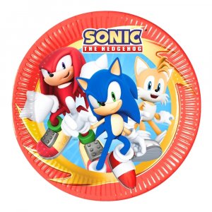 Papptallrikar - Sonic - 8-pack