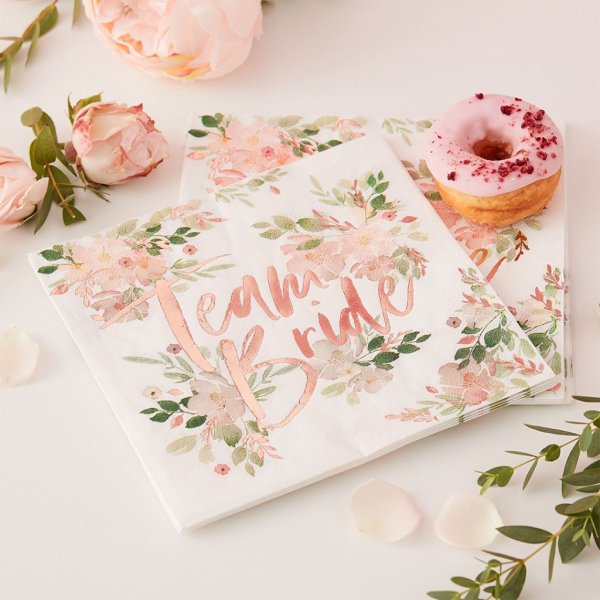 Servetter - Floral Hen - 16-pack