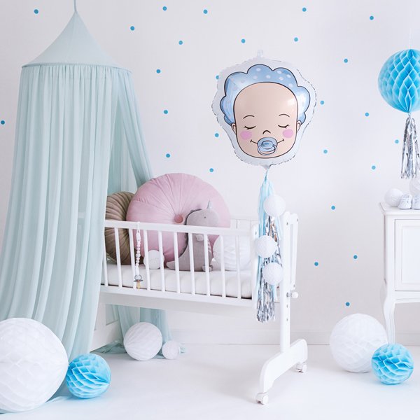 Folieballong - Babyface - Blå Folieballong - Babyface - Blå