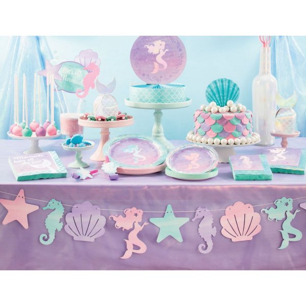 Papptallrikar - Mermaid Shine - 8-pack