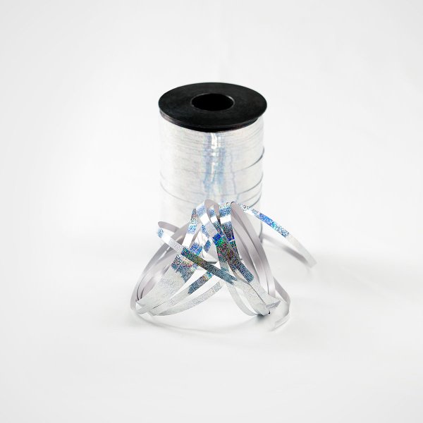 Ballongsnöre - Glitter - Silver - 500 m Ballongsnöre - Glitter - Silver - 500 m