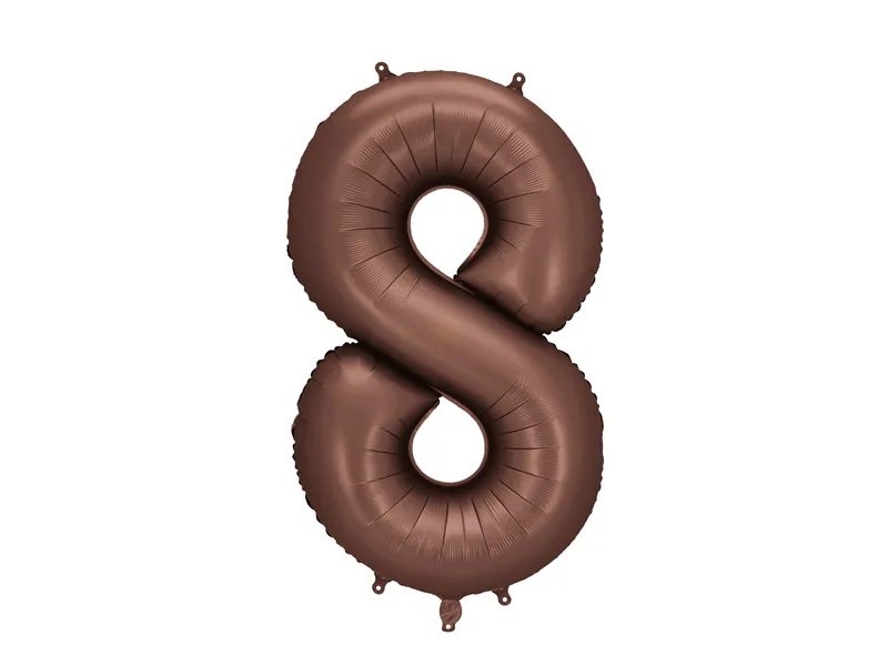 Sifferballong – Mocca – 86 cm – Siffra: 8 – Sifferballonger, Ballonger