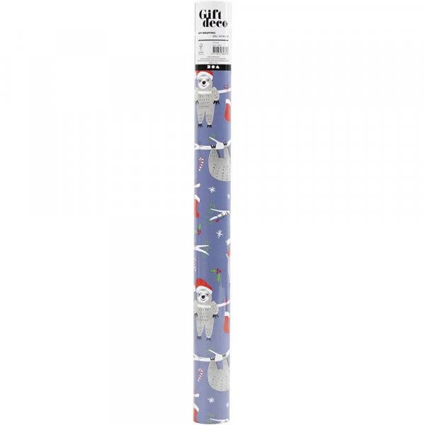 Presentpapper - Sengngare med tomteluva