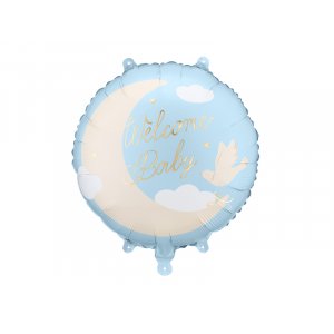 Folieballong Welcome Baby - Ljusbl�