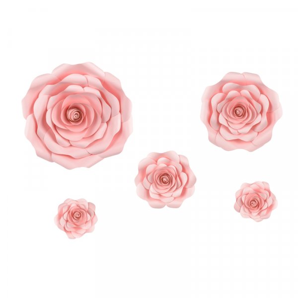 Väggdekorationer - Blommor - Rosa - 5-pack Väggdekorationer - Blommor - Rosa - 5-pack