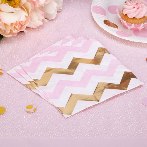 Servetter - Pattern Works - Rosa - 16-pack