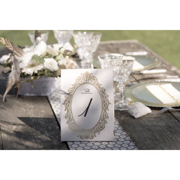 Bordsnumreringskort - Versaille - 10 st Bordsnumreringskort - Versaille - 10 st