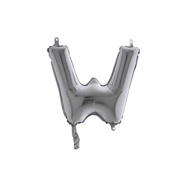 Bokstavsballong Silver 35 cm