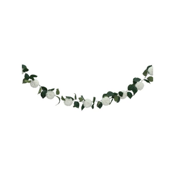 Blomstergirlang - Dahlior - Vit - 2,2 m Blomstergirlang - Dahlior - Vit - 2,2 m