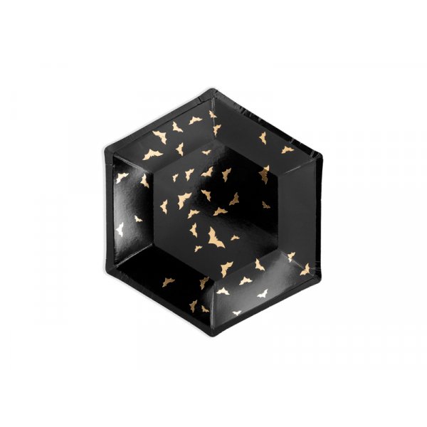 Desserttallrikar - Trick or Treat Gold - 6 st