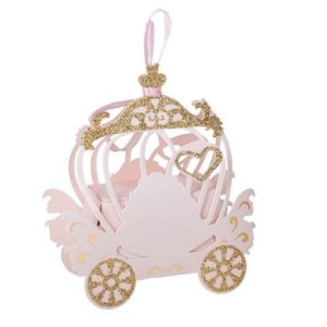 Presentbox - Prinsessvagn - Rosa - 8-pack