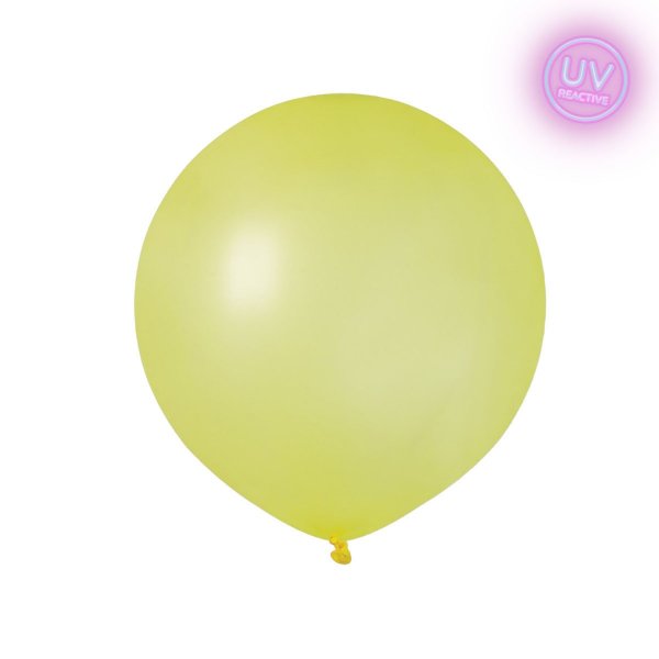 Latexballonger - Neon Gul - UV Glow - 48 cm