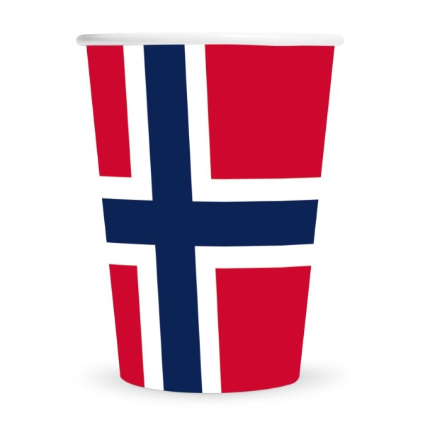Pappmuggar - Norge - 8 st Pappmuggar - Norge - 8 st