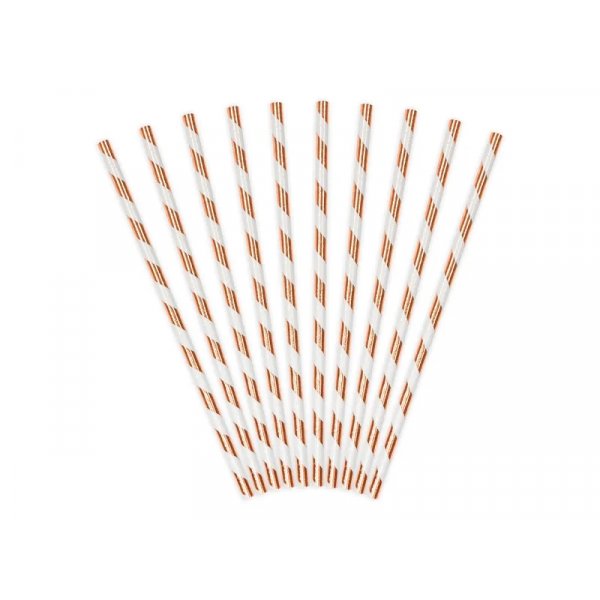 Papperssugr�r ros�guld & vit