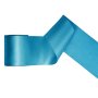 Satinband - Turkos - (Bredd: 100 mm) - 25 meter