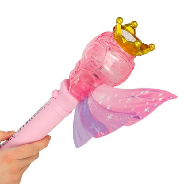 S�pbubbelmaskin Prinsessstav med vingar och ljus 35 x 36,5 x 10 cm - Set