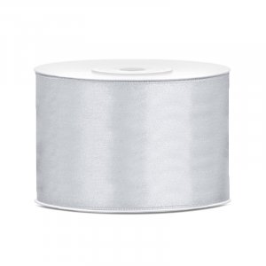 Satinband - 25 m - Silver - Bredd: 50 mm Satinband - 25 m - Silver - Bredd: 50 mm