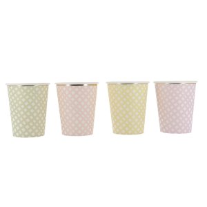 Pappmuggar - Pastell - 8-pack