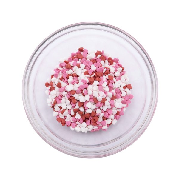 Strössel - Hjärtan - Rosa/Vit /röd - PME - 60 g Strössel - Hjärtan - Rosa/Vit /röd - PME - 60 g